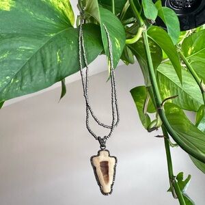 Artisan Silver and Arrowhead Pendant Necklace